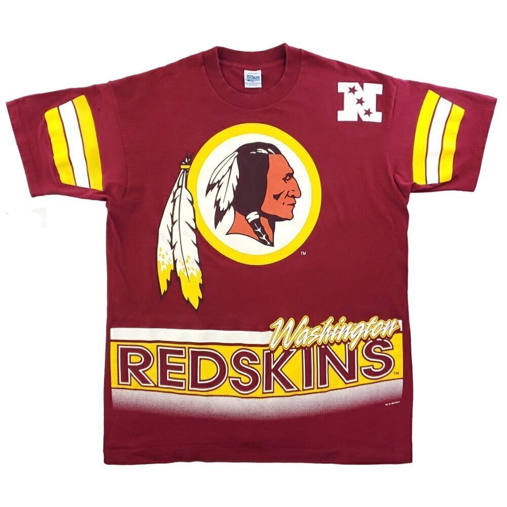 Redskins Vintage T-Shirt AOP Single Stitch 1994 90s Salem Sportswear USA Large